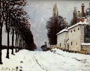 Snow on the Road,Louveciennes